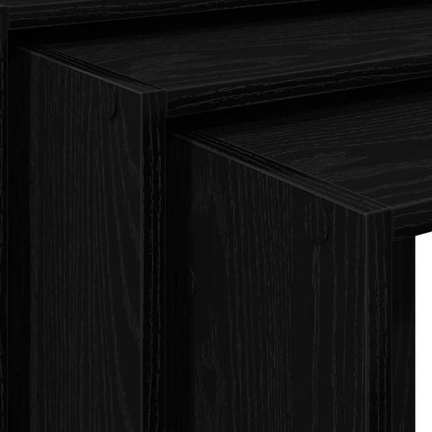 vidaXL Nesting Tables 3 pcs Black Engineered Wood