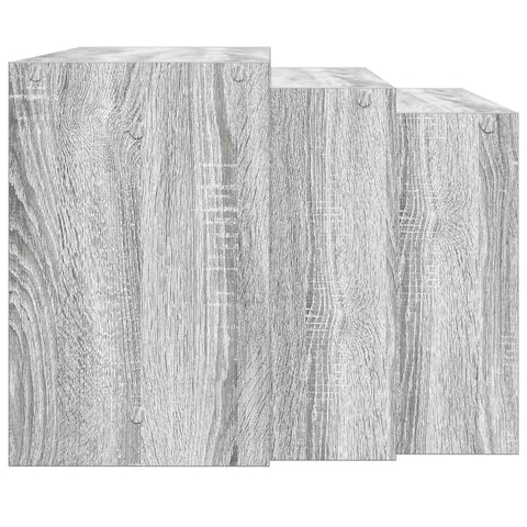 vidaXL Nesting Tables 3 pcs Grey Sonoma Engineered Wood