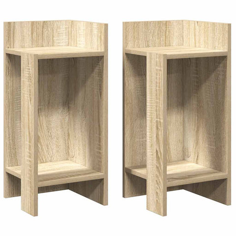 vidaXL Side Tables 2 pcs with Shelf Sonoma Oak 25.5x27x60 cm
