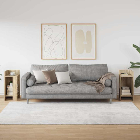 vidaXL Side Tables 2 pcs with Shelf Sonoma Oak 25.5x27x60 cm