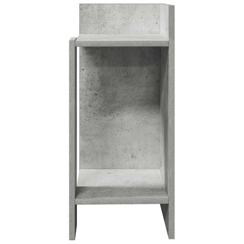 vidaXL Side Tables 2 pcs with Shelf Concrete Grey 25.5x27x60 cm