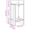 vidaXL Side Tables 2 pcs with Shelf Concrete Grey 25.5x27x60 cm