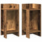 vidaXL Side Tables 2 pcs with Shelf Old Wood 25.5x27x60 cm