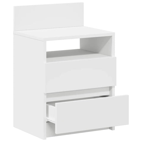 vidaXL Bedside Cabinets 2 pcs with 2 Drawers White 40x33x60 cm