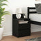 vidaXL Bedside Cabinet with 2 Drawers Black 40x33x60 cm