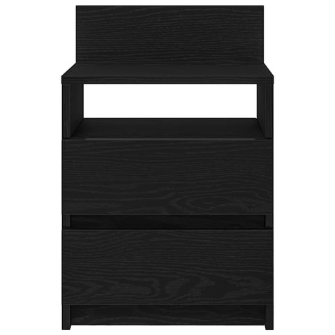 vidaXL Bedside Cabinet with 2 Drawers Black 40x33x60 cm