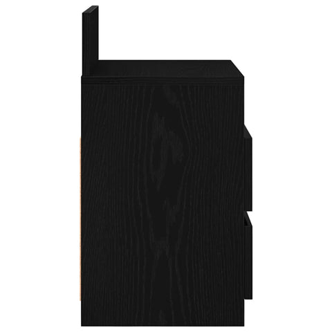 vidaXL Bedside Cabinet with 2 Drawers Black 40x33x60 cm