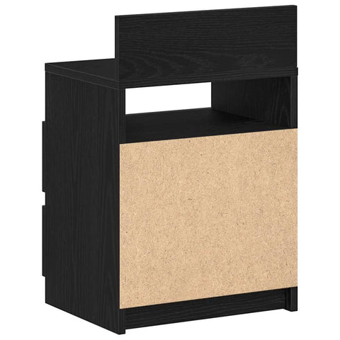 vidaXL Bedside Cabinet with 2 Drawers Black 40x33x60 cm