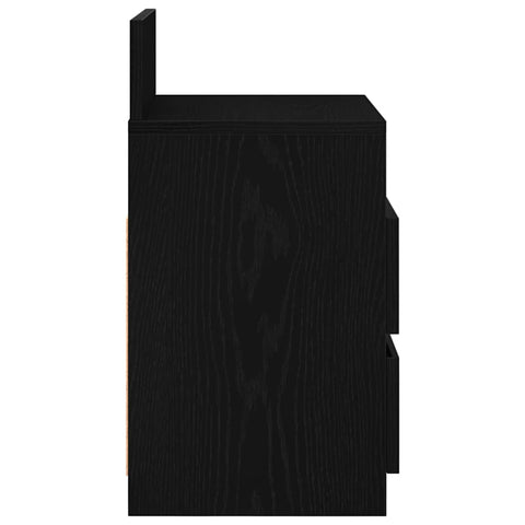 vidaXL Bedside Cabinets 2 pcs with 2 Drawers Black 40x33x60 cm