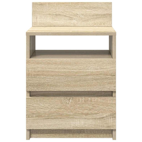 vidaXL Bedside Cabinets 2 pcs with 2 Drawers Sonoma Oak 40x33x60 cm