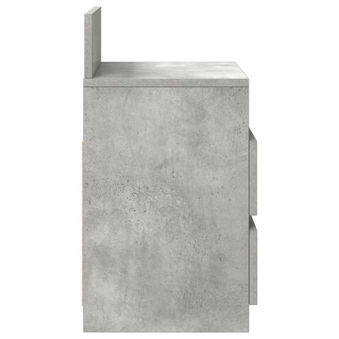 vidaXL Bedside Cabinet with 2 Drawers Concrete Grey 40x33x60 cm