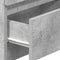 vidaXL Bedside Cabinet with 2 Drawers Concrete Grey 40x33x60 cm