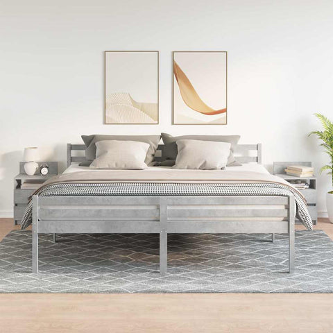 vidaXL Bedside Cabinets 2 pcs with 2 Drawers Concrete Grey 40x33x60 cm