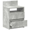 vidaXL Bedside Cabinets 2 pcs with 2 Drawers Concrete Grey 40x33x60 cm