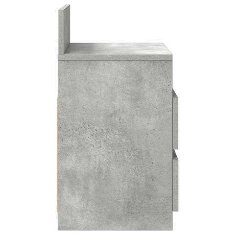 vidaXL Bedside Cabinets 2 pcs with 2 Drawers Concrete Grey 40x33x60 cm