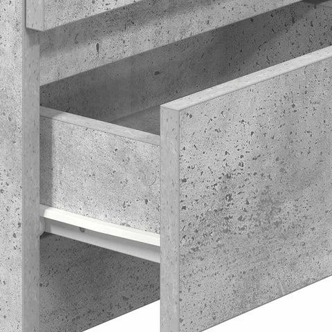 vidaXL Bedside Cabinets 2 pcs with 2 Drawers Concrete Grey 40x33x60 cm