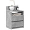 vidaXL Bedside Cabinets 2 pcs with 2 Drawers Concrete Grey 40x33x60 cm