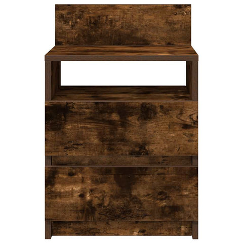 vidaXL Bedside Cabinets 2 pcs with 2 Drawers Smoked Oak 40x33x60 cm