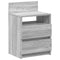 vidaXL Bedside Cabinets 2 pcs with 2 Drawers Grey Sonoma 40x33x60 cm