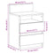 vidaXL Bedside Cabinet with 2 Drawers Old Wood 40x33x60 cm