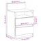 vidaXL Bedside Cabinets 2 pcs with 2 Drawers Old Wood 40x33x60 cm