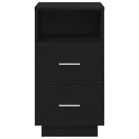 vidaXL Bedside Cabinet with 2 Drawers Black 36x36x68 cm