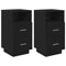 vidaXL Bedside Cabinets 2 pcs with 2 Drawers Black 36x36x68 cm