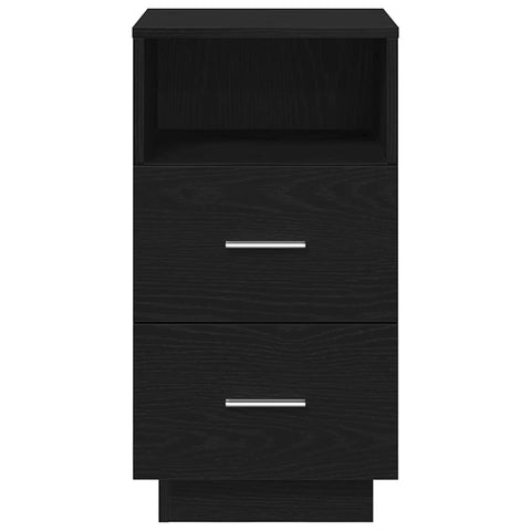 vidaXL Bedside Cabinets 2 pcs with 2 Drawers Black 36x36x68 cm