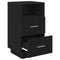 vidaXL Bedside Cabinets 2 pcs with 2 Drawers Black 36x36x68 cm