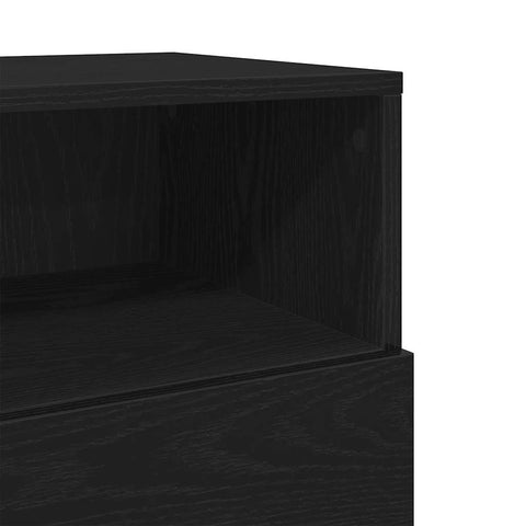 vidaXL Bedside Cabinets 2 pcs with 2 Drawers Black 36x36x68 cm