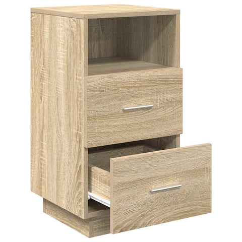 vidaXL Bedside Cabinet with 2 Drawers Sonoma Oak 36x36x68 cm