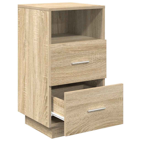 vidaXL Bedside Cabinets 2 pcs with 2 Drawers Sonoma Oak 36x36x68 cm