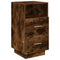 vidaXL Bedside Cabinet with 2 Drawers Smoked Oak 36x36x68 cm