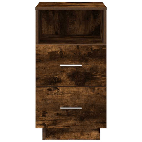 vidaXL Bedside Cabinets 2 pcs with 2 Drawers Smoked Oak 36x36x68 cm