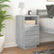 vidaXL Bedside Cabinet with 2 Drawers Grey Sonoma 36x36x68 cm