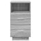 vidaXL Bedside Cabinet with 2 Drawers Grey Sonoma 36x36x68 cm