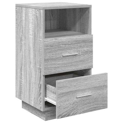 vidaXL Bedside Cabinet with 2 Drawers Grey Sonoma 36x36x68 cm