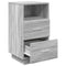 vidaXL Bedside Cabinet with 2 Drawers Grey Sonoma 36x36x68 cm