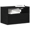 vidaXL Wall-mounted Bedside Cabinet Black 45x26x28.5 cm