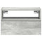 vidaXL Wall-mounted Bedside Cabinet Concrete Grey 45x26x28.5 cm