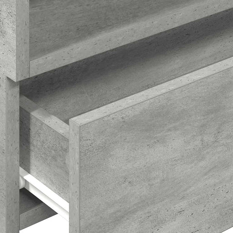 vidaXL Wall-mounted Bedside Cabinet Concrete Grey 45x26x28.5 cm