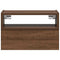 vidaXL Wall-mounted Bedside Cabinet Brown Oak 45x26x28.5 cm