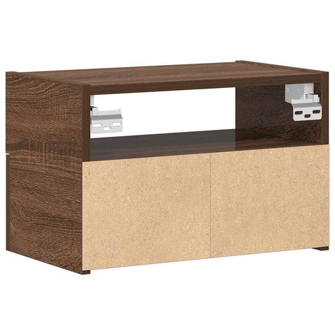 vidaXL Wall-mounted Bedside Cabinet Brown Oak 45x26x28.5 cm