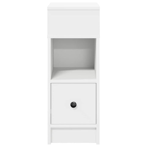 vidaXL Bedside Cabinet with Drawer White 25x31x66 cm