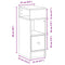 vidaXL Bedside Cabinet with Drawer White 25x31x66 cm
