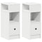 vidaXL Bedside Cabinets 2 pcs with Drawer White 25x31x66 cm