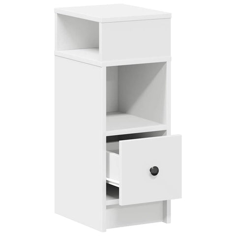 vidaXL Bedside Cabinets 2 pcs with Drawer White 25x31x66 cm