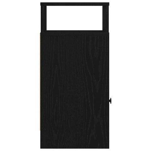 vidaXL Bedside Cabinet with Drawer Black 25x31x66 cm