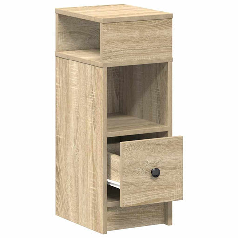 vidaXL Bedside Cabinet with Drawer Sonoma Oak 25x31x66 cm