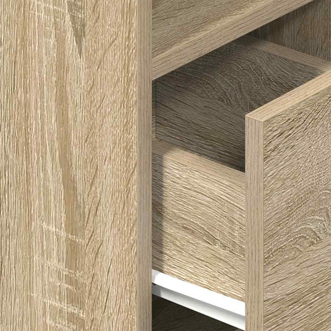 vidaXL Bedside Cabinet with Drawer Sonoma Oak 25x31x66 cm